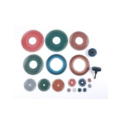 China Wholesale Metal Small Cyclone Hardware Flexible Brush Electronic Deburring Radial Rubber Circular Circular Wire Brush for sale