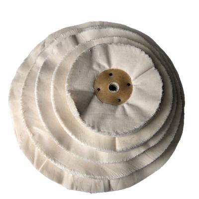 China Custom White Non Thread 80 Layer Acrylic Cloth Mirror Cotton Cloth Polishing Wheel For Metal 100*80 for sale