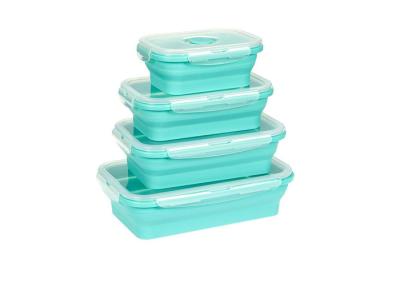 China Food Safety , Collapsible , Leak Proof , Silicone Storage Container Set for sale