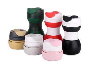 China Premium Quality , Foldable Silicone Travel Mug , Food Safety Silicone Coffee Mug , Big Volume , 500ml for sale