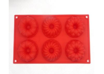 China Food Safety, Promotional , High Quality, Silicone Savarin Cake Mold for Bakery Shop,  6 cavities for sale