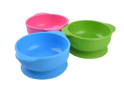 China Food safety , Easy Clean , Unbreakable , Silicone Baby Meal Bowl , Suction To Table for sale