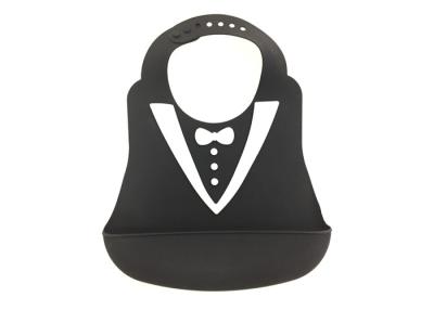 China Food Safety , On - The - Go , Easy Adjustment, 3D Silicone Baby Feeding Bib , Bow Tie for sale