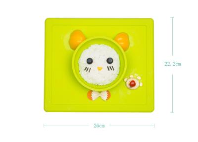 China Food Safety , Easy Clean , Suction To Table , Silicone Baby Placemat , BPA Free for sale