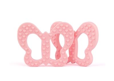 China BPA Free ,Butterfly Shape , Soft , Silicone Baby Gum Massager for sale