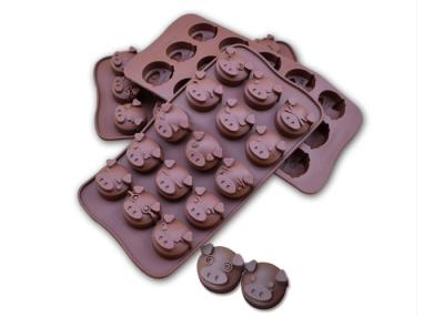 China Fifteen Cavaties Silicone Chocolate Molds 46g Weight For Microwave Ovens for sale