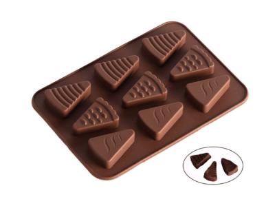 China 9 Cavaties Silicone Chocolate Molds , Ice Cream Shape Chocolate Candy Molds for sale