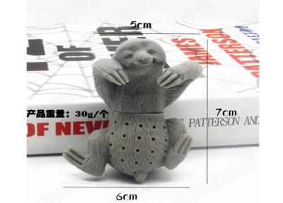 China Creative Silicone Household Products Tea Infuser With Sloth Shape 33g Weight for sale