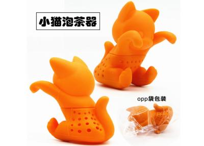 China Voedselveiligheid Silicone Thee-ei Leuke dierlijk gevormde 6.5 * 5.5 Cm-formaat Te koop