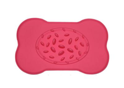 China Food Safety, All In One , Bone Shape , Silicone Pet Slow Feeding Mat for sale