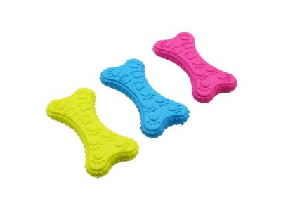 China Food Safety , Durable , Solid Silicone Pet Biting Toy , Pet Teether , Bone Shape for sale