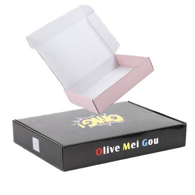 China Customized Colored Printed Mailer Shipping Folding Durable Pink Cardboard Box Women's Luxury Apparel Packaging Boxes Te koop