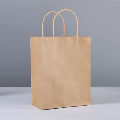 China Wholesale Custom Size Package Bags Brown Kraft Paper Bag With Your Own Logo for sale