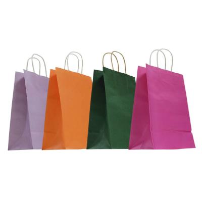 中国 Printed Logo Cheap Eco Recycle Take Away Food Kraft Paper Bag With Handles 販売のため