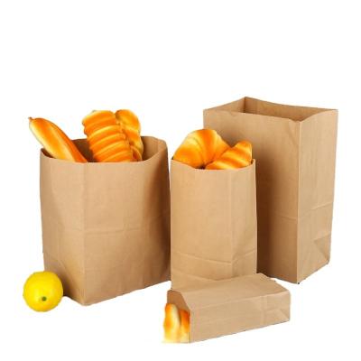 China Wholesale Cheap Strong Popular High-quality Brown Gift Packing Kraft Paper Baguette Takeout Bags zu verkaufen