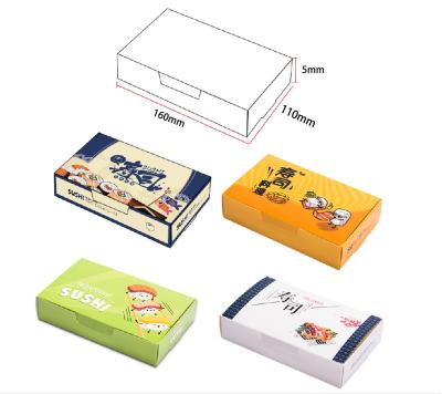 China Special offer 16*11*5cm Japanese Tray Eco Friendly Sushi Packaging Box Take Away Paper Boxes for sale