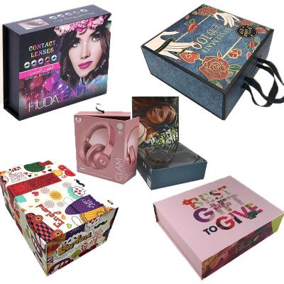 中国 Super Factory Free Sample Custom Design Printing Foldable Full Color Printed Rigid Cardboard Magnetic Cardboard Box with Logo 販売のため