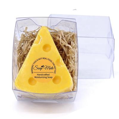 China OEM 100g Natural Moisturizing Single Chees Basic Cleansing Essential Oil Form Soap PVC Box Gift Set for sale