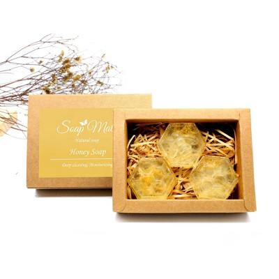 China OEM Basic Cleansing Handmade Soap/OEM Mini Honey Soap Skin Lightening Portable for Travel in Gift Box Set for sale