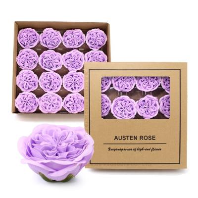 China Custom Portable Hand Wash Flower Soluble Disposable Materials Travel Base Cleaning Paper Sheets Soap Gift Box Set Beauty SPA Austen Rose Valentine for sale