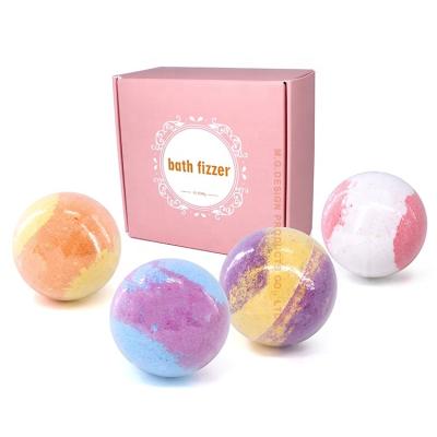 China Moisturize Custom Whole Natural Handmade Colored Bath Bomb Party Fizzy Sale Exfoliator Label Gift Set for sale