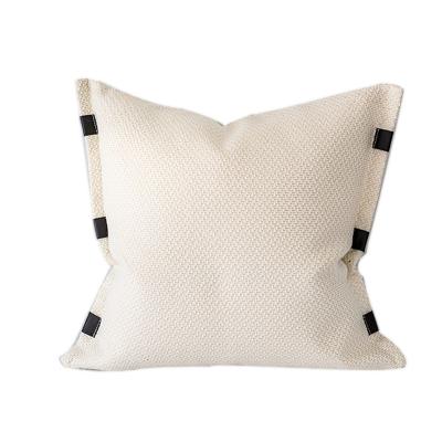 China Soft Modern Simple Texture Sofa Rice Backrest White Waist Pillow Living Room for sale