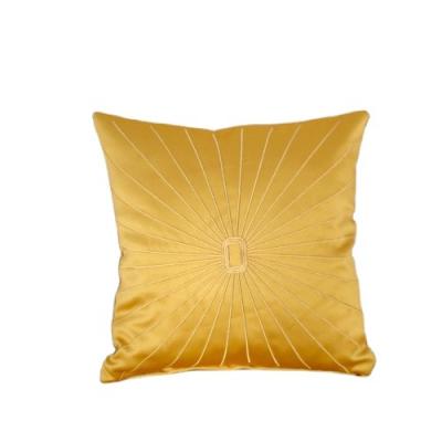 China Anti-static simple pure pillow case back embroidery color cushion cover home fabric art decorative pillow core for sale