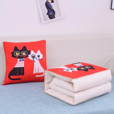 China Tiger pillow car nap logo company opening event anti-static cover pillow printed advertising gift practical year of the tiger pillow for sale