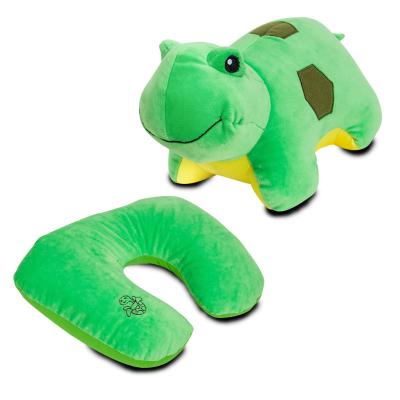 China Fire Retardant Annual Lucky Gift Dinosaur U Shaped Neck Pillow Dinosaur Annual Lucky Gift In-1 Deformation Foam Particle 2 In-1 Deformation Animal U-Shaped Pillow for sale