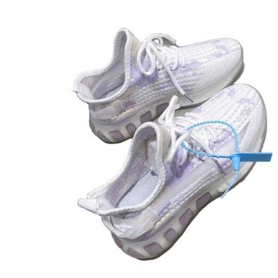 China 2022 Summer New Coconut Shell Women Shoes Elastic Breathable Cow Grain Cushioning New Driving Woven Running Shoes Fashion Sports Shoes for sale