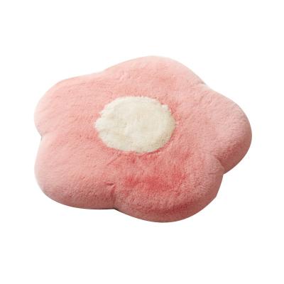 China Creative Anti-pilling Pillow Case Cushion Rabbit Hair Plush Memory Cotton Cushion New Bounce Pattern Flower Poached Egg Flower for sale