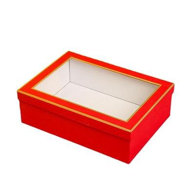 China Wholesale Recycled Materials Manufacturers Window Opening Square Gift Box With Sky And Earth Cover Paper Box for sale