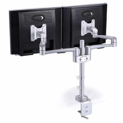 China High Quality Ergonomic Aluminum Alloy Dual Height Adjustment LCD Monitor Bracket for sale