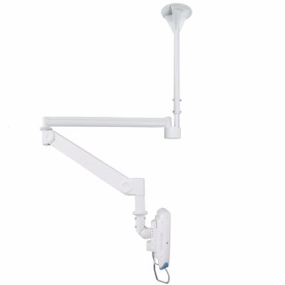 China Ergonomic Aluminum Alloy And Plastic Cover Flip Down LCD Monitor TV Ceiling Mount Bracket for sale