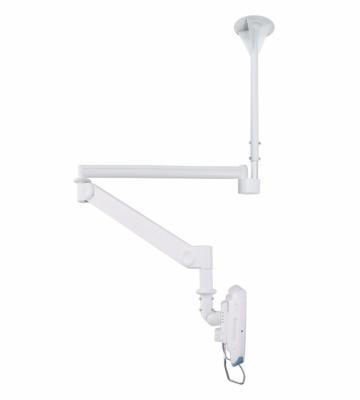 China Flexible Aluminum Alloy Hospital Ceiling And Plastic Cover LCD Mount TV Bracket for sale