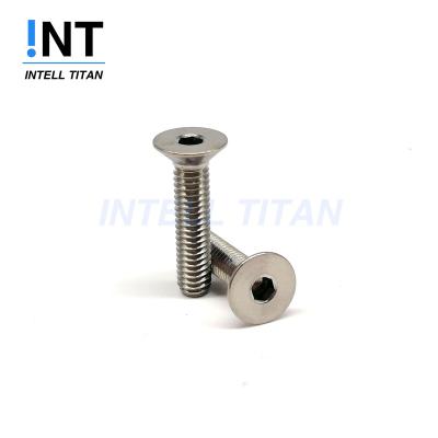 China HEX ALLOY Gr5 Titanium Hex Head Socket Countersunk Cap Screws Flat DIN7991 SCREWS for sale