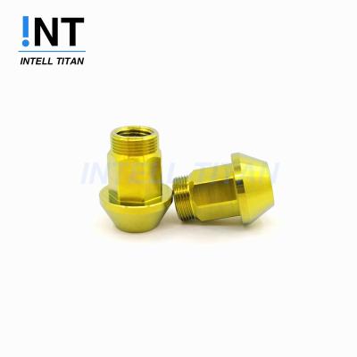 China Tc4 M12*1.5/1.25 Titanium Wheel Lug Nuts, Titanium Screws For Auto Parts M14*1.5 for sale