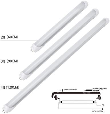 China warehouse t8 led tube fixture skd 90cm 1200mm/4ft 8ft 18w 20w with t8 led tube for sale