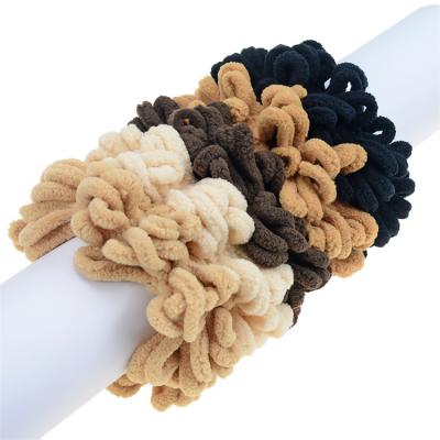 China Hair ties Fashion Pluffy Neutral Tone  Hair Ties Girls' Hair Elastics Ponytail Holder Women Hair Scrunchies for sale