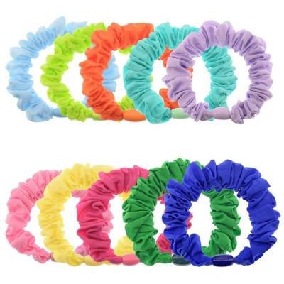 China Decoration Coloful Hair Ties for Thin Fine Hair Girls' Ponytail Holder Women Small Scrunchies for sale