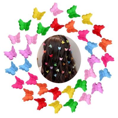 China Hair clips Wholesale Colorful Mini Hair Clips Girls' Hair Accessories Sweet Hair Decoration Plastic Butttefly Small Claw Clips For Girl for sale