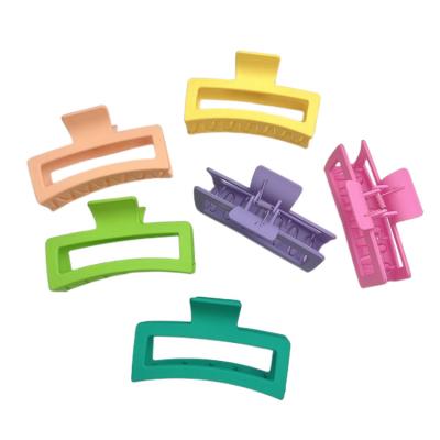 China Hair claw Fashion 13cm Square Plastic Large Hair Clips Clamp Jaw Clips for Thick Hair Women XL Hair Claw Clips for sale