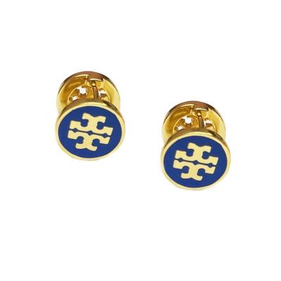 China 2021 new logo four color gold-plated diamond earrings TB environment-friendly optional accessories wholesale for sale