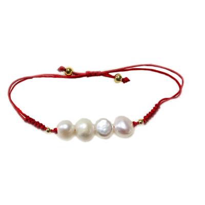 China 2021 New Arrival Environmental Friendly Pure Red String Bead Gold Silver Bear Fitted Bracelets for sale