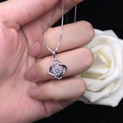 China 2021 New Vintage Design 925 CZ Necklace Platinum Plated Pendant Necklaces For Women for sale