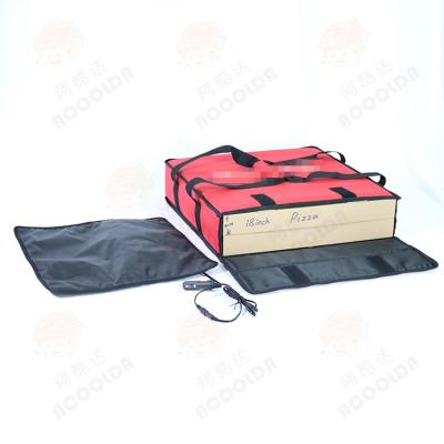 China Waterproof Electric Self-heating Pizza Delivery Bag Heated 12v Electric Pizza Delivery Heated Bags for sale