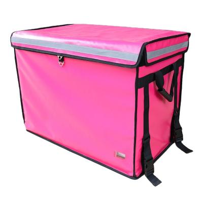 China Large Capacity Waterproof Displayable Temperature Motorcycle Thermal Adjustable Delivery Bag for sale