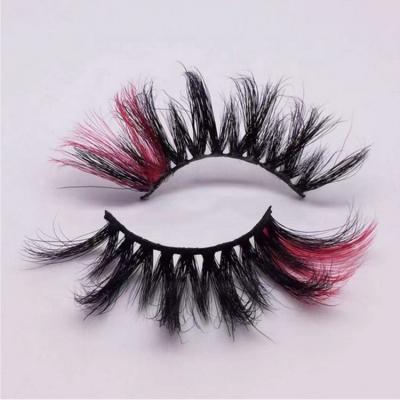 China Wholesale 3d lashes 25mm 25mm natural colored lashes 3d mink eyelash natural long eyelash with eyelash box packing for sale