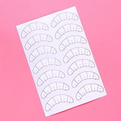 China Long Natural Extension Lash Positioning Isolating Sticker Eyelash Tracing Stickers Under Eye Shields Five Point Eyelash Practice Sticker for sale