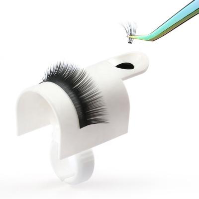 China Lashes Makeup Tool Eye Lick Extension Holder Ring Eyelash U Band Holder With Glue Dish For Eyelash Extension U Band Lick Holder for sale